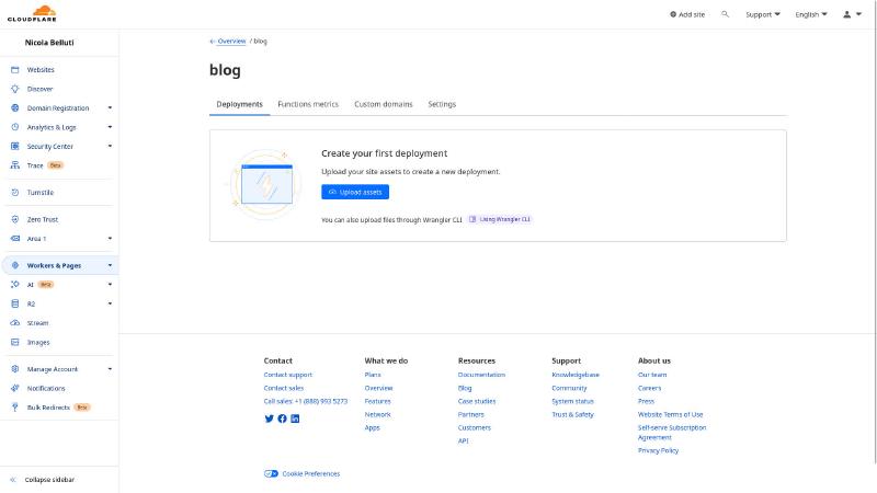 The &ldquo;Upload assets&rdquo; button